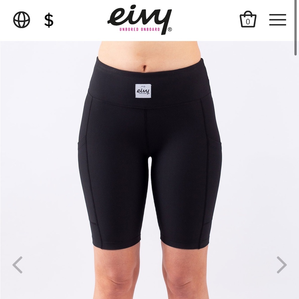 Eivy Venture Rib Biker Shorts - Black